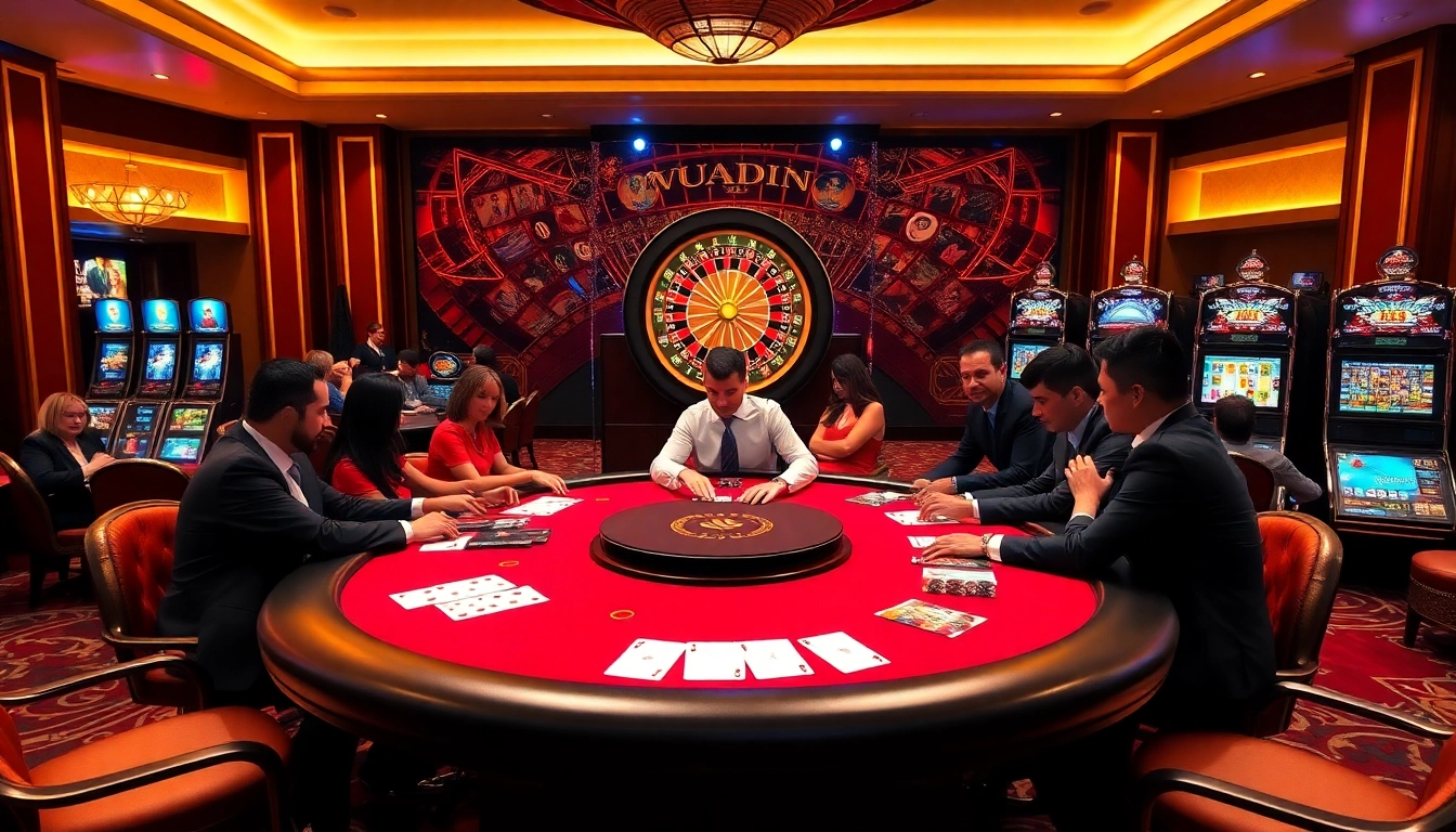 Experience the thrill of poker at https://ev88vip1.cn.com/, surrounded by luxurious casino elements.
