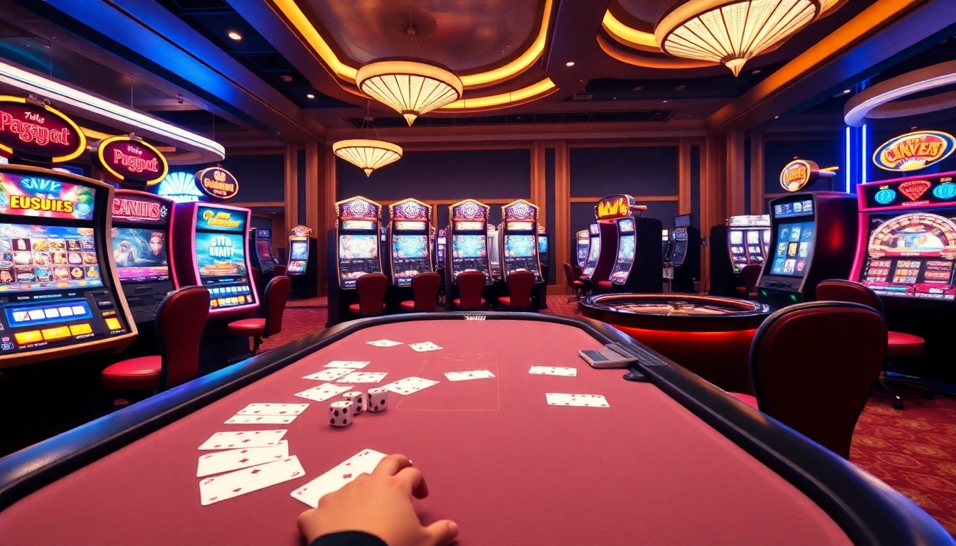 Experience the excitement of ev88 with vibrant casino elements and engaging online gambling visuals.