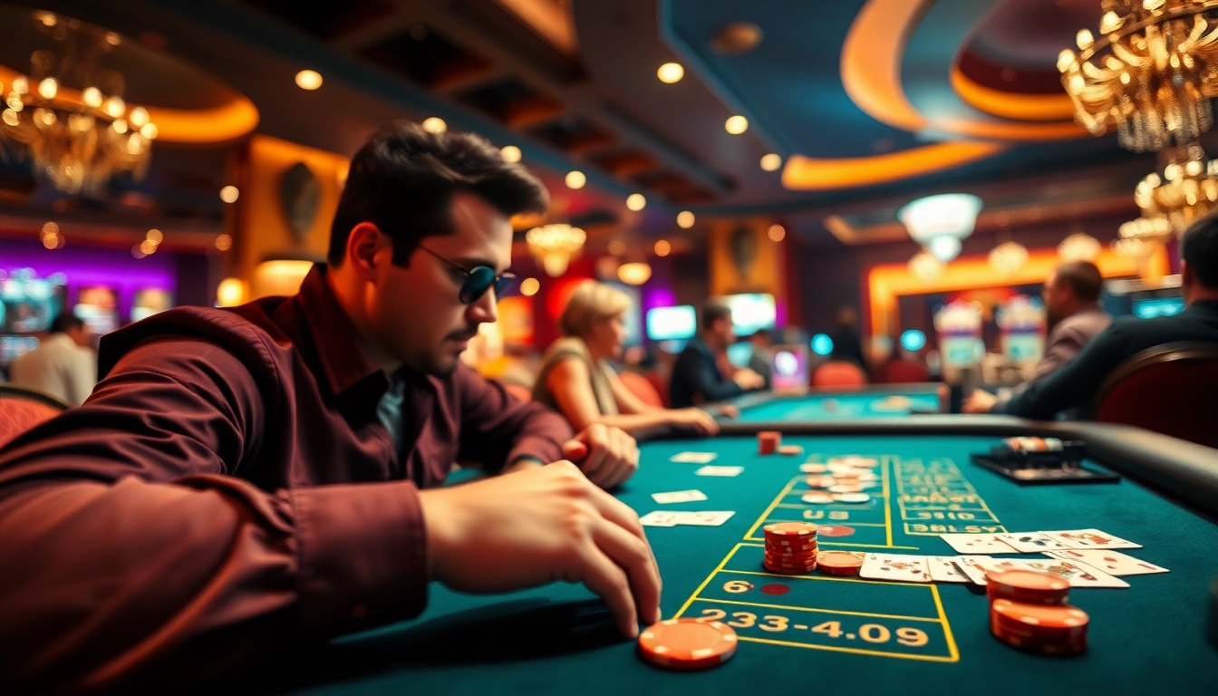 Profound engagement at casino en ligne table with vibrant atmosphere and action.