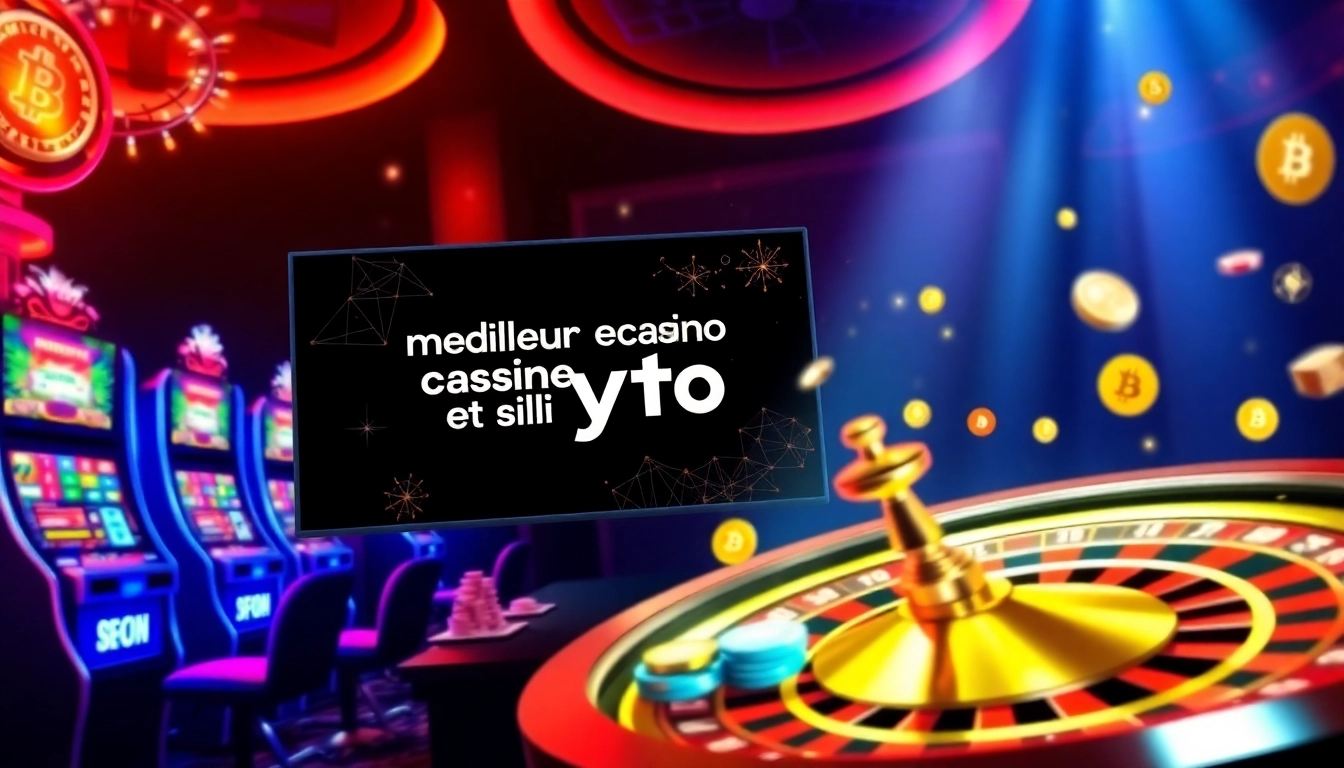 Experience the luxury of meilleur casino en ligne crypto with vibrant slot machines and poker chips.
