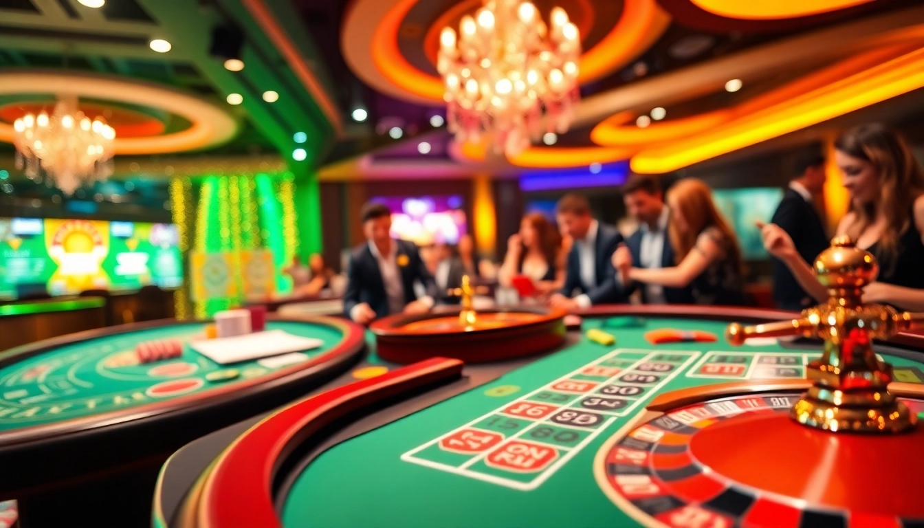 Jouez à vos jeux préférés de casino en ligne dans une ambiance excitante et colorée.