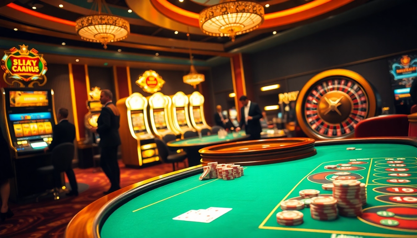 Experience thrilling gaming at rikvip with vibrant casino tables and exciting slot machines.
