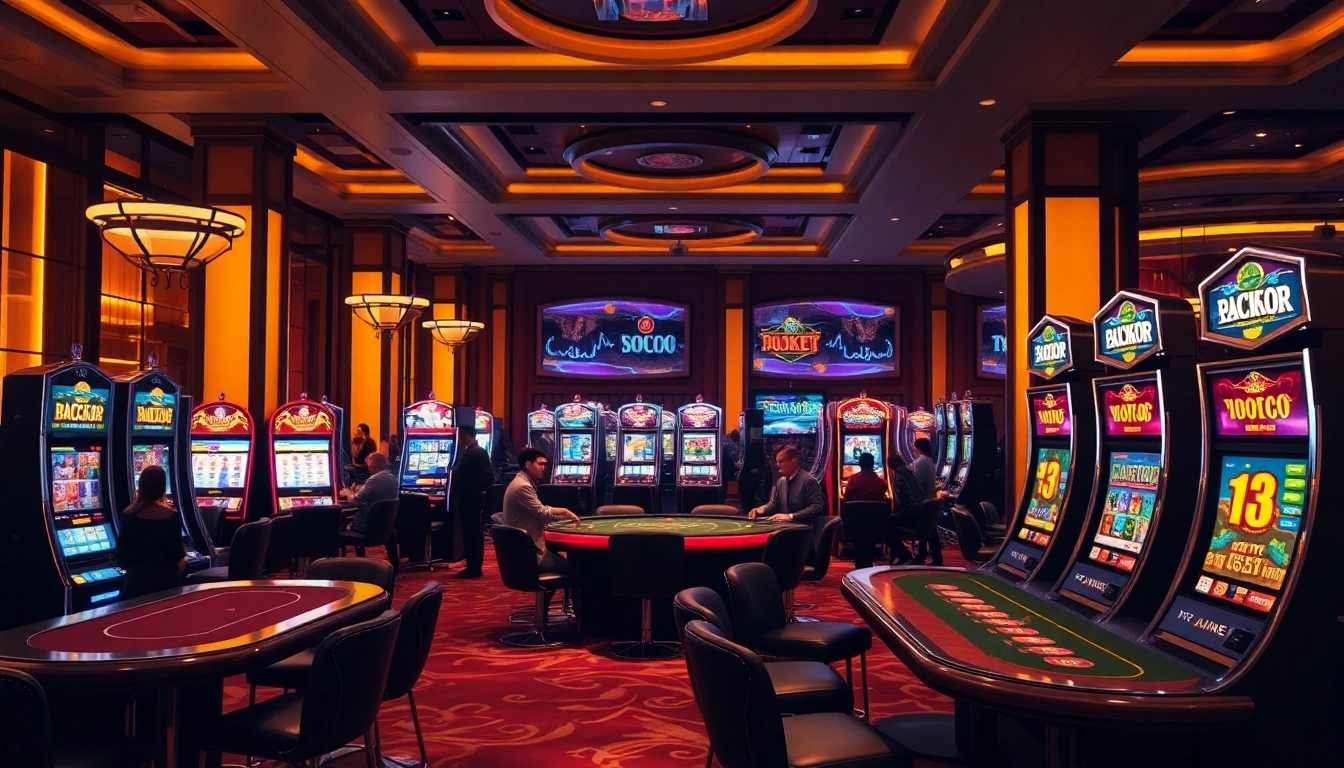 Joueurs amusants et heureux profitant d'une expérience de casino en ligne dynamique.