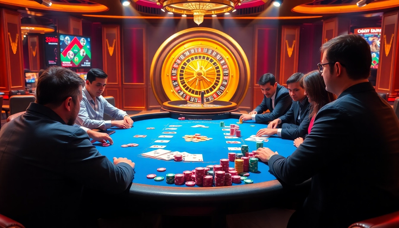Experience the excitement of 33win with vibrant poker games and luxurious casino ambiance.