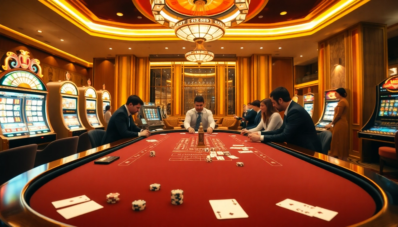 Experience luxury and excitement at the casino with vibrant elements reflecting https://f8betb1.com/ and engaging gambling action.