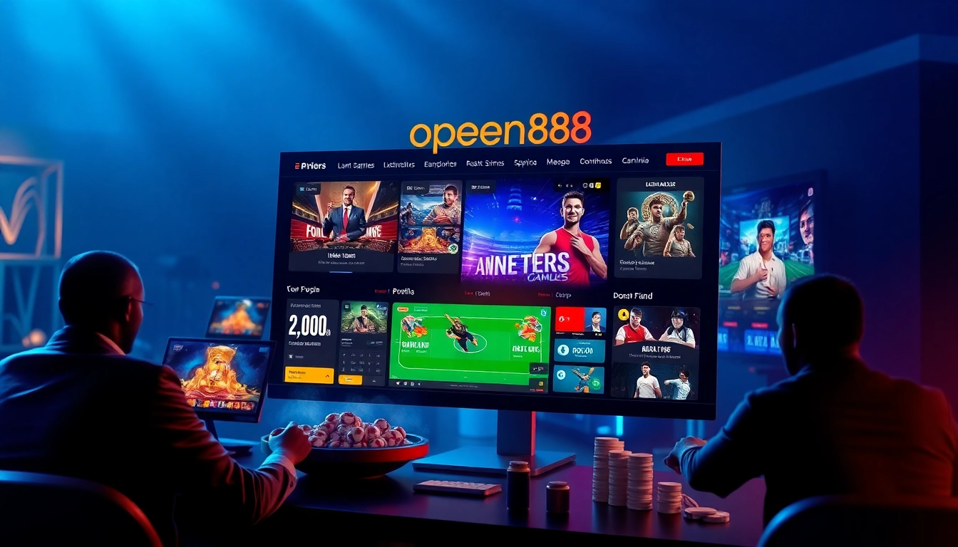Link mới không chặn open88 gaming platform showcasing vibrant online casino and sports betting.