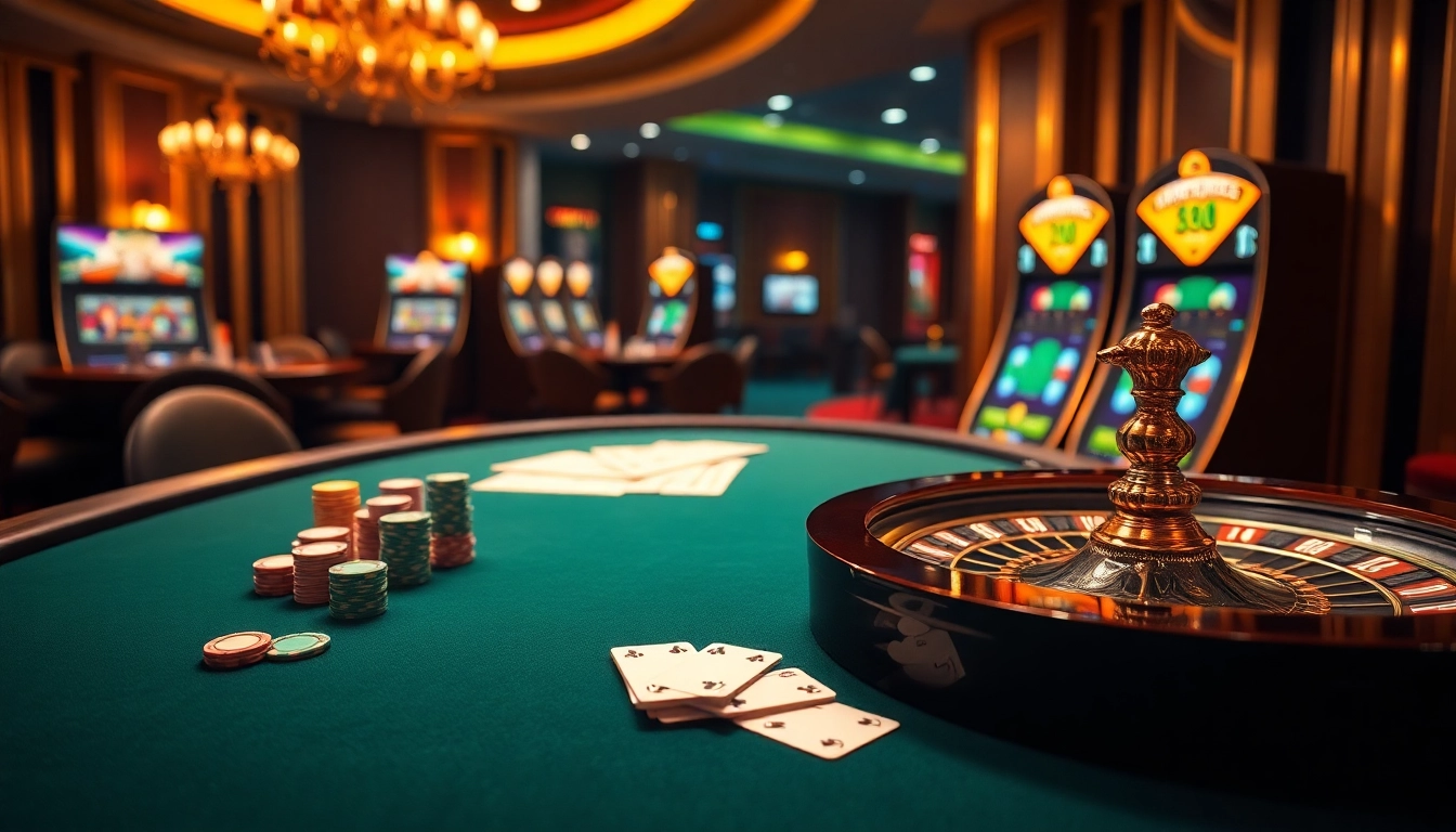 Experience thrilling gaming at https://buildtech.in.net/ with vibrant poker chips on an elegant casino table.