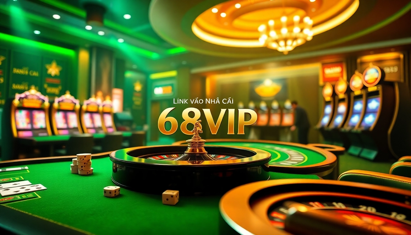 Experience the excitement of winning at Link Vào Nhà Cái 68VIP with a vibrant casino scene.