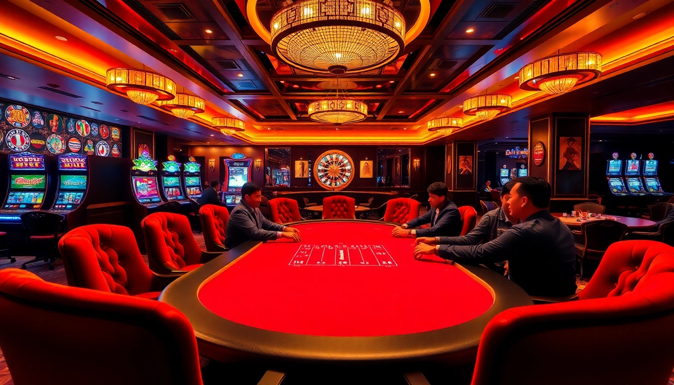 Experience the excitement of Game đánh bài đổi thưởng at a luxurious poker table.