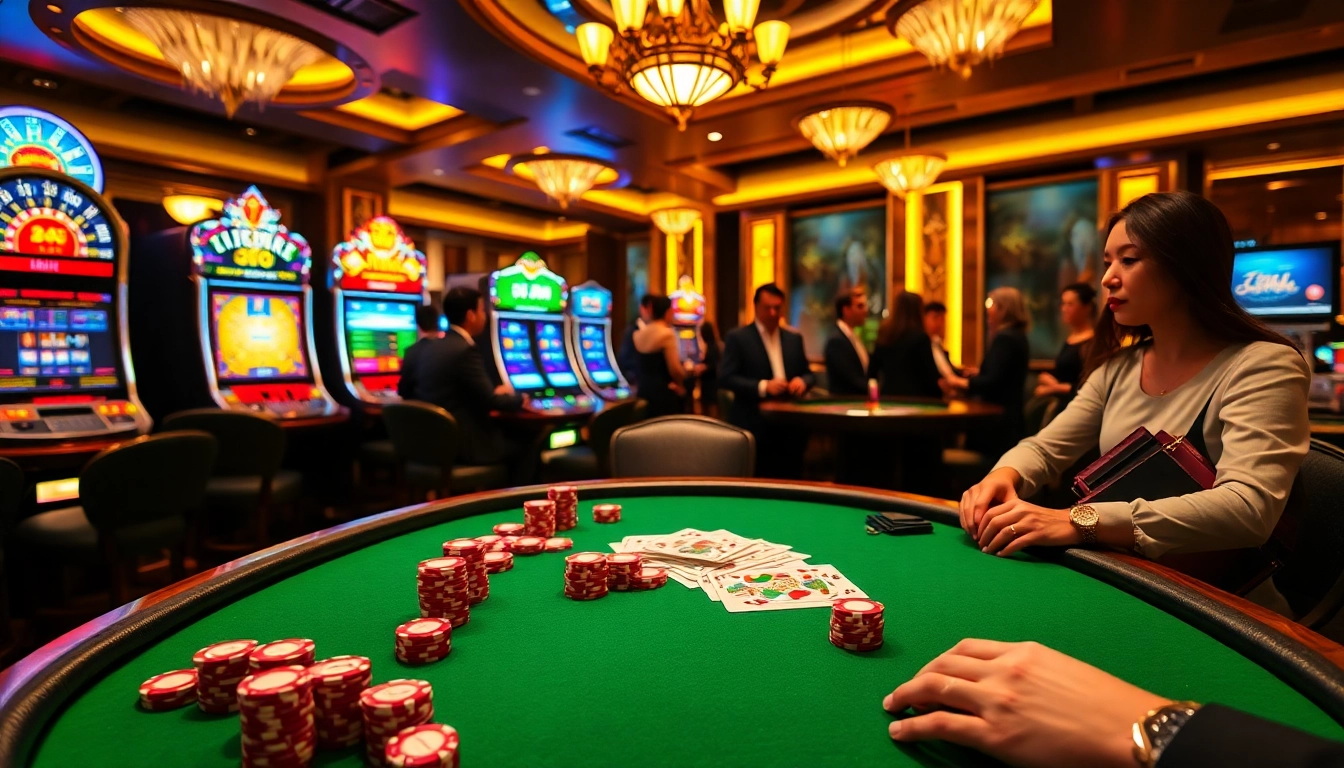 Engaging in high-stakes poker at the casino, highlighting the Link Vào Nhà Cái 68VIP experience and atmosphere of excitement.